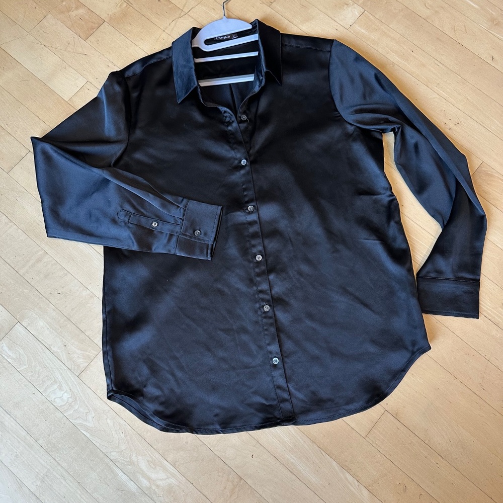 J. McLaughlin Denver Satin Shirt, M, CB2480 - Picture 4 of 6